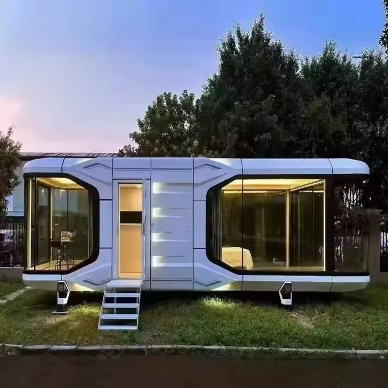 Outdoor Space Capsule House for Resort Project Modern technology design prefabhouse double glass soundproof capsule house