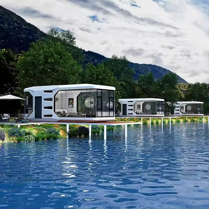 Outdoor Space Capsule House for Resort Project Modern technology design prefabhouse double glass soundproof capsule house