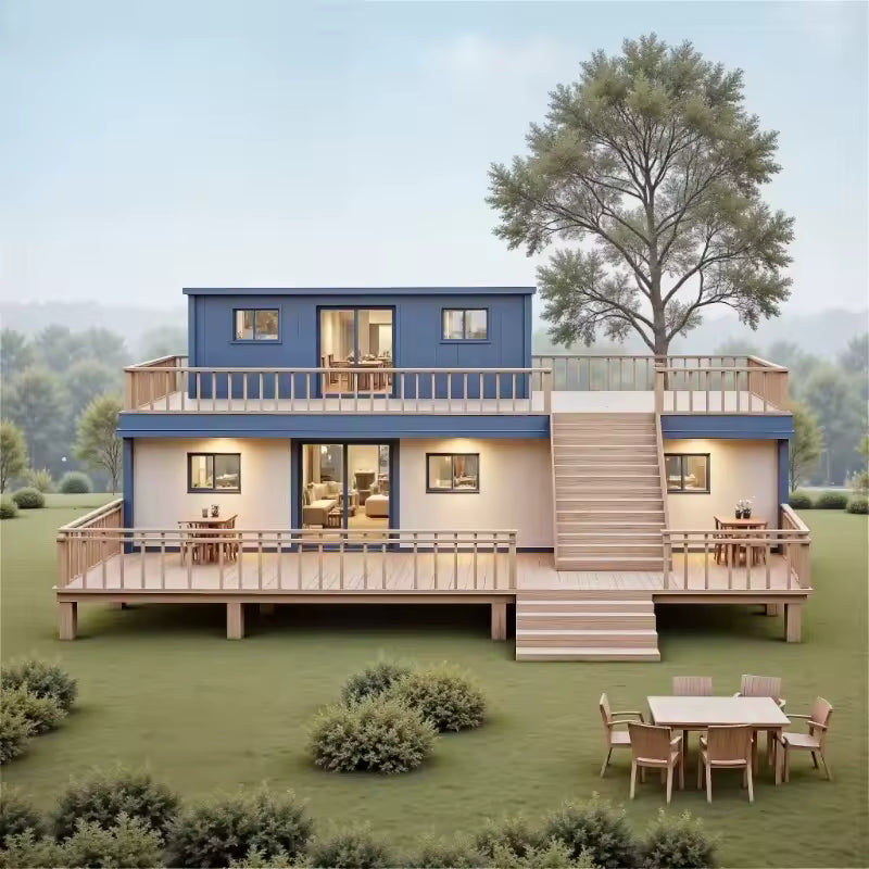 High Quality Prefabricated Expandable Container House 2 3 4 Bedroom Prefab Building Modular Home with Terrace