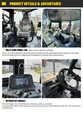 diesel CE Epa engine large  two end busy agricultural tractor backhoe excavator loader 4x4 backhoe