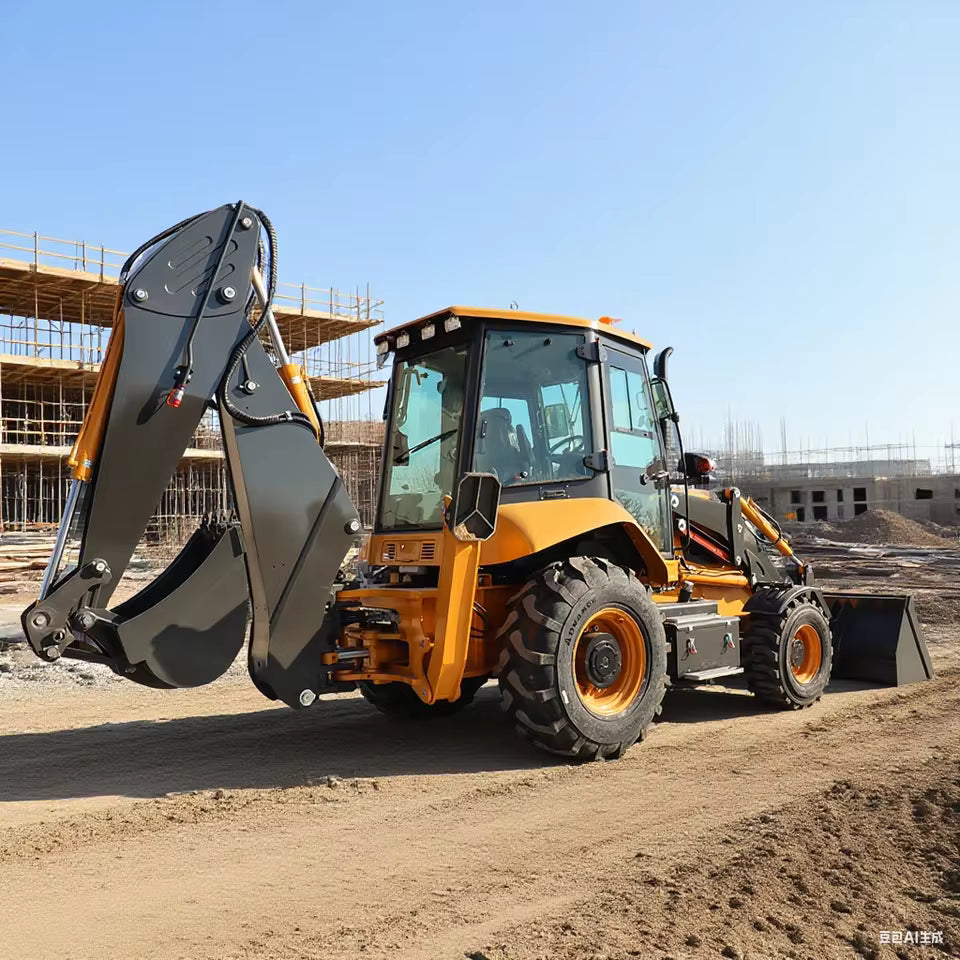 diesel CE Epa engine large  two end busy agricultural tractor backhoe excavator loader 4x4 backhoe