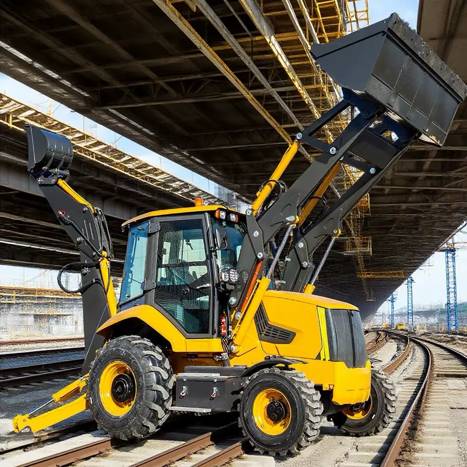 diesel CE Epa engine large  two end busy agricultural tractor backhoe excavator loader 4x4 backhoe