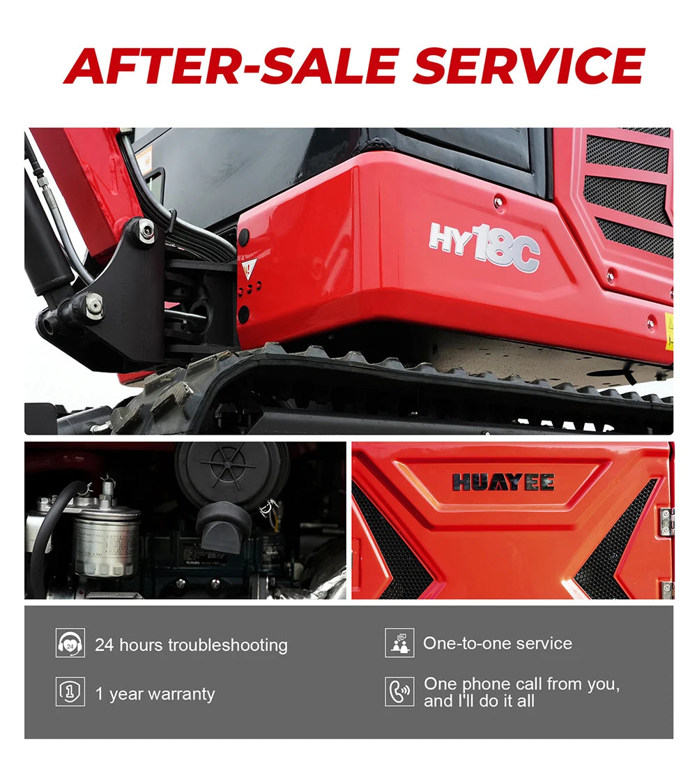 1.8 Mini Excavator with Kubota Engine Small Crawler Farm Excavators Multi-function Customized Digger for Home Use Free Shipping